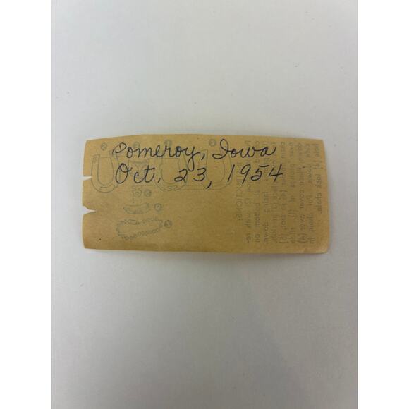 Vintage 1950s Good Luck Horseshoe Puzzle Key Chain Toy 1954 Iowa Card - Picture 5 of 5